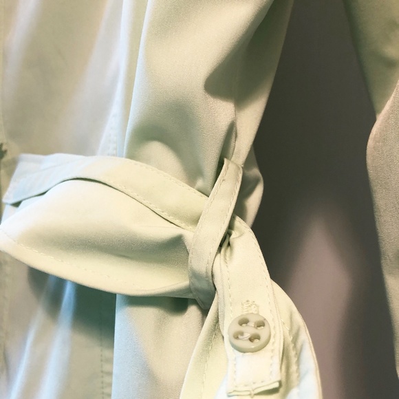 NWOT Liz Claiborne Studio Trench Coat, Size Small, Mint Green - Picture 6 of 14